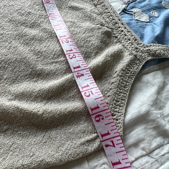 Vintage Style My Way Womens Cream Cozycore Softgirl Crochet Knit Top Small - Picture 5 of 8